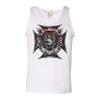 Made in The USA Biker Cross Tank Top American Eagle Motorcycle Men's Top White Small view 4