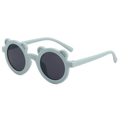 BULINGNA 2-8T Kids Toddler Baby Girl Boy Round Sunglasses UV Protection Glasses for Photography Outdoor Beach (Bear Blue, One size 2-8T)