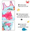 BAOHULU Toddler Girls Swimsuit One Piece Cute Floral Dress Swimwear 3-8 Years S349_CyanFlower_152/158 view 3