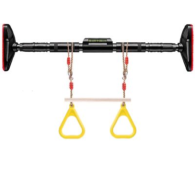 Pull-Up Bars Portable Wall-Mounted Horizontal Bar, Easy to Install Stainless Steel Fitness Bar, with Children's Ring, 120-145cm, Load 300kg