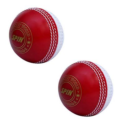CW Spin Dual Color Cricket Coaching Balls Sports Training & Fun Balls Pack of 2