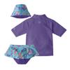UV SKINZ UPF 50+ Girls' 3-Piece Swim Set (12/18m, Purple Narwhals) view 3