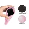 ALAZA Sunglasses Pouch Squeeze Top Eyeglass Case Portable Microfiber Eyeglass Goggles Case Valentine's Day Pink Heart PU Leather Glasses Bag for Women Men Girls view 3