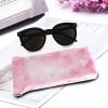 ALAZA Sunglasses Pouch Squeeze Top Eyeglass Case Portable Microfiber Eyeglass Goggles Case Valentine's Day Pink Heart PU Leather Glasses Bag for Women Men Girls view 4