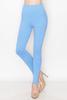 ALWAYS Women's Super High Waist Leggings - Premium Buttery Soft Yoga Workout Stretch Solid Pants Sky Blue One Size view 3