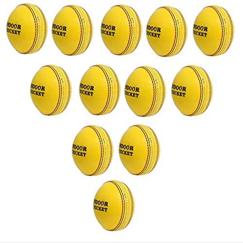 CW Indoor Yellow Leather Cricket Ball Lot 12 Balls Men's Leather 120g Leather Balls