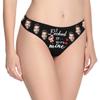 Custom Funny Boyfriend Pet Face I Licked It So It's Mine Black Women's Thong G-Strings Briefs Shorts Underpants Printed with Photo L view 3