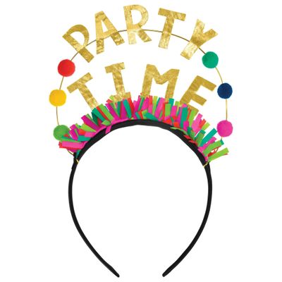 amscan Rainbow Dots Party Time Headband | 11 3/4" x 13" | 1 Pc