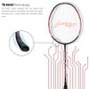 Li-Ning Turbo 99 Strung Carbon Fiber Badminton Racket with Free Full Cover (Black/Red) view 3