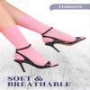Hugh Ugoli Women's Cotton Crew Socks | Plain Color, Regular Fit, Soft Casual Socks for Trouser, 4 Pairs, Pink/Blue, Shoe Size: 9-12 view 3