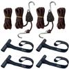 FishYuan Kayak and Canoe Tie Down Set, 4Pcs Quick Loops and 2Pcs Sentry Ratchet Tie Down Rope and 2Pcs Rope view 1