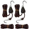 FishYuan Kayak and Canoe Tie Down Set, 4Pcs Quick Loops and 2Pcs Sentry Ratchet Tie Down Rope and 2Pcs Rope view 2