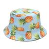 2 Pack Stylish Printed Bucket Hat Reversible Double-Side-Wear Travel Beach Couple Fisherman Cap Unisex (Pineapple 2 Pack) view 4
