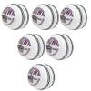 CW 6 X Crown White 4 Piece Cricket Ball Premium Grade Genuine Leather Hand Stitch view 1