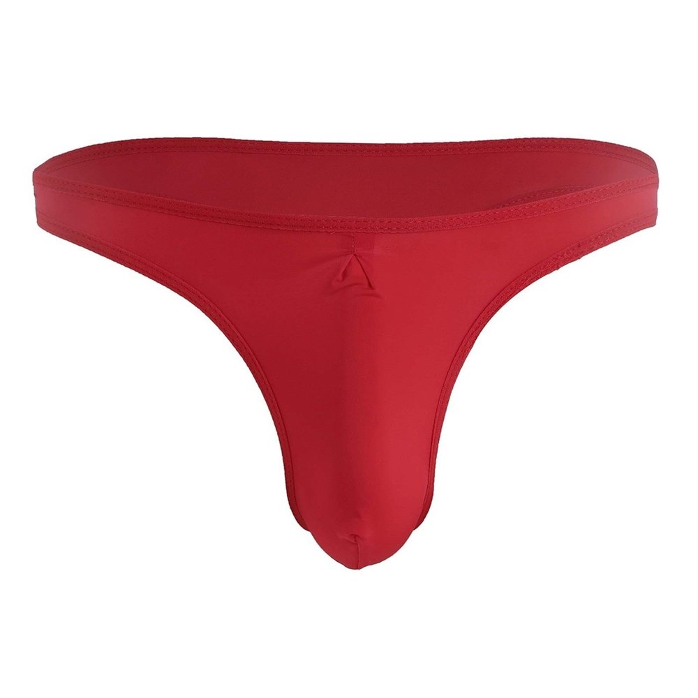 RENLIANG-CLOTH Men's Swimsuit Bikini G-String Thongs Briefs Swimwear Lingerie Swimming Suit (Color : Red, Size : Medium)