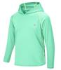 Boy Girl Sun Shirts UPF50+ UV SPF Long Sleeve Hoodie T Shirts Size 6 Rash Guard Thumbholes Active Workout Running Playing Mint Green view 1
