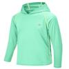 AODULO Girl Boys Fishing Sun Shirts Long Sleeve Size 10 Rash Guard Quick Dry Hoodie Thumbhole Active UPF UV Workout Playing Mint Green view 1