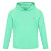 AODULO Girl Boys Fishing Sun Shirts Long Sleeve Size 10 Rash Guard Quick Dry Hoodie Thumbhole Active UPF UV Workout Playing Mint Green view 3