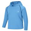 AODULO Youth Boys Fishing Shirts Long Sleeve Sun Shirts Rash Guard Quick Dry Hoodie Thumbhole Active UPF UV Workout Outdoor Medium Blue view 1