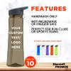 DISCOUNT PROMOS Custom Plastic Bottles with Drink Spout 22 oz. Set of 10, Personalized Bulk Pack - Great for Gym, Hiking, Cycling, Camping, Backpacking, School - Charcoal view 2