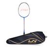 Li-Ning Turbo 99 Carbon Fibre Strung Badminton Racket with Full Racket Cover (Blue/Black) | For Intermediate Players | 84 grams | Maximum String Tension - 30lbs view 1