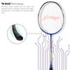 Li-Ning Turbo 99 Carbon Fibre Strung Badminton Racket with Full Racket Cover (Blue/Black) | For Intermediate Players | 84 grams | Maximum String Tension - 30lbs view 3