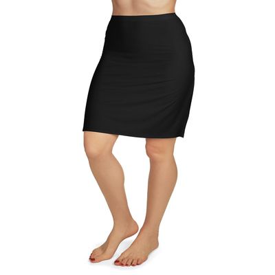 MeMoi Women's High-Waist Double-Bonded 22" Half Slip Black M