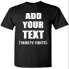 Custom T-Shirt Add Your Text Personalized T Shirt for Men & Women Cotton Tee Black Medium view 1