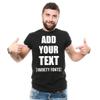 Custom T-Shirt Add Your Text Personalized T Shirt for Men & Women Cotton Tee Black Medium view 2