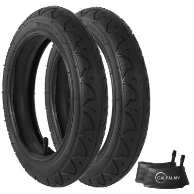 (2 Sets) 12.5 x 2.25 Kids Bike Replacement Tires and Tubes - Compatible with Most 12 Kids Bikes Like RoyalBaby, Schwinn, and Dynacraft - Made from BPA/Latex Free Butyl Rubber