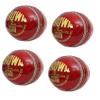 CW Crown Cricket Ball, Red 4 PCE Mens and Youths Ball Top Grade Leather Pack of 4 view 1