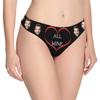 Custom Funny Boyfriend Face Women's Novelty Briefs Underpants Underwear Thong G-Strings All Mine with Heart Black Printed with Photo XXXL view 3