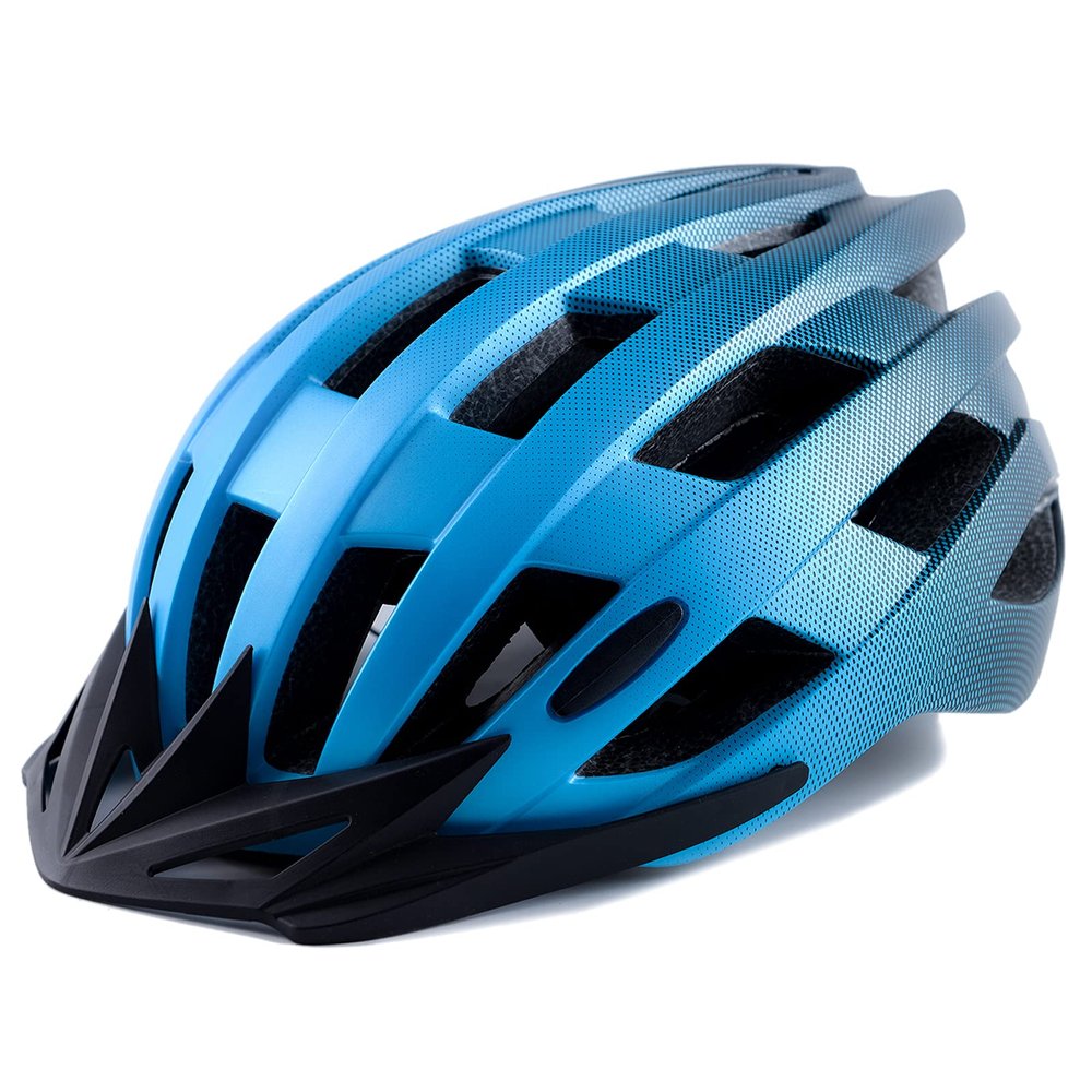 Adult Bike Helmets, Adjustable Mens Womens Bicycle Helmet, Lightweight Road Mountain Cycling Safety Sports Helmets with Detachable Visor Blue