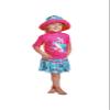 UV SKINZ UPF 50+ Girls' 3-Piece Swim Set (12/18m, Pink Tropical Birds) view 1