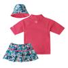UV SKINZ UPF 50+ Girls' 3-Piece Swim Set (12/18m, Pink Tropical Birds) view 3