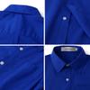 Aimehonpe Boy's Short Sleeve Cotton Dress Shirt and Bow Tie Formal Uniform Solid Button-Down Shirts, RoyalBlue, Small view 3
