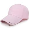 YQHWLKJ Adjustable Baseball Cap with Ring Outdoor Sports Sunscreen hat Women's Men's Fashion snap Buckle hat 1PCS, pink, One Size view 1