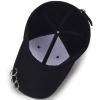 YQHWLKJ Adjustable Baseball Cap with Ring Outdoor Sports Sunscreen hat Women's Men's Fashion snap Buckle hat 1PCS, pink, One Size view 3