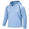 AODULO Youth Fishing Sun Shirts UV UPF Rash Guard Quick Dry Long Sleeve T Shirts Boys Hoodies for Workout Thumbholes Light Blue view 1