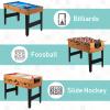 ARLIME 3 in 1 Multi Game Table, 48'' Foosball Desk w/Billiards, Soccer, Slide Hockey, Wood Foosball Table for Adults, Game Room, Parties view 2