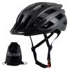 Adult Bike Helmets, Adjustable Mens Womens Bicycle Helmet, Lightweight Road Mountain Cycling Safety Sports Helmets with Detachable Visor Titanium view 2