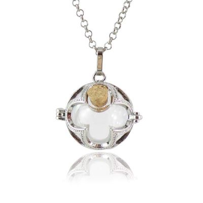 1PC Leaver Leaf Locket Memorial Locket Lucky Locket Pendant Memorial Ash Keepsake Cremation Jewelry (Silver Leaver)
