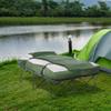 Outsunny 2-Person Folding Camping Cot Portable Outdoor Bed Set with Sleeping Bag, Inflatable Air Mattress, Comfort Pillows and Carry Bag, Soft and Comfortable for Outdoor Travel Camp Beach Vacation view 2