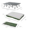 Outsunny 2-Person Folding Camping Cot Portable Outdoor Bed Set with Sleeping Bag, Inflatable Air Mattress, Comfort Pillows and Carry Bag, Soft and Comfortable for Outdoor Travel Camp Beach Vacation view 3