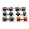 BULINGNA 2-8T Kids Toddler Baby Girl Boy Round Sunglasses UV Protection Glasses for Photography Outdoor Beach (Bear Pink, One size 2-8T) view 4