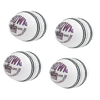 CW Crown White Genuine Leather Ball Youth Boys Enitre Stitched 4 PCE Ball Pack of 4