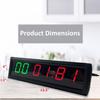BTBSIGN Workout Timer Wall Interval Clock Count Down/Up Stopwatch with Remote (1.8inch Green and Red) view 2