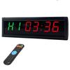 BTBSIGN Workout Timer Wall Interval Clock Count Down/Up Stopwatch with Remote (1.8inch Green and Red) view 4