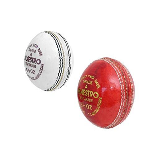 CW Maestro Day Night Cricket Leather 4- Piece Balls Pack of 2 Senior Weight 5.5OZ
