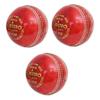 CW Maestro Leather Balls Pack of 3 Red Leather Ball view 2